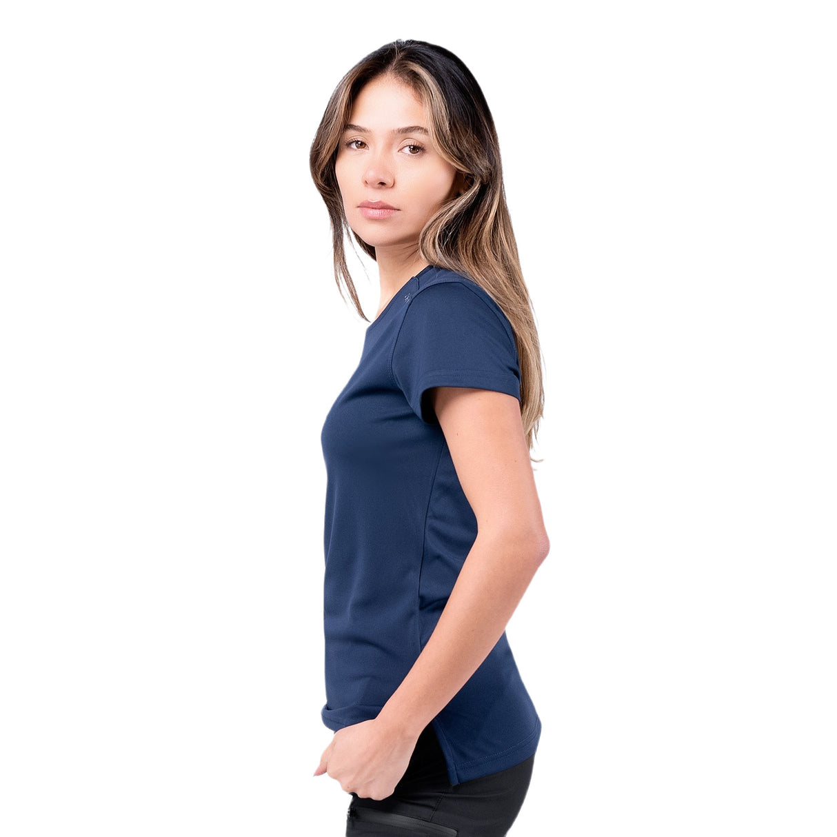 Zhik Womens UVActive Short Sleeve Top. Clearance size: Navy M