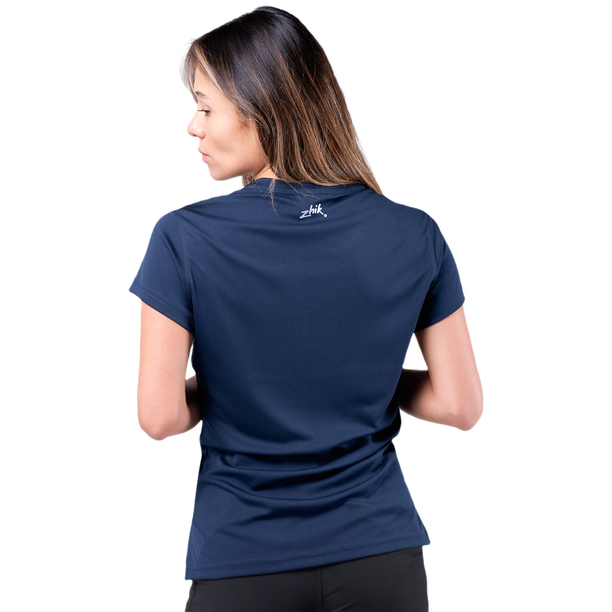 Zhik Womens UVActive Short Sleeve Top. Clearance size: Navy M