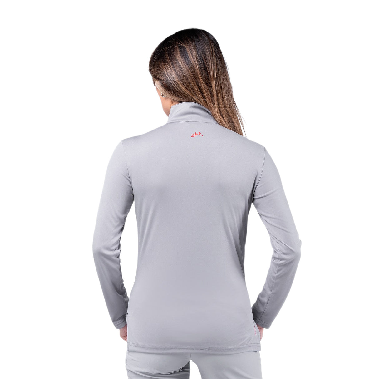 Zhik Womens UVActive High Collar 1/4 Zip Top - Grey