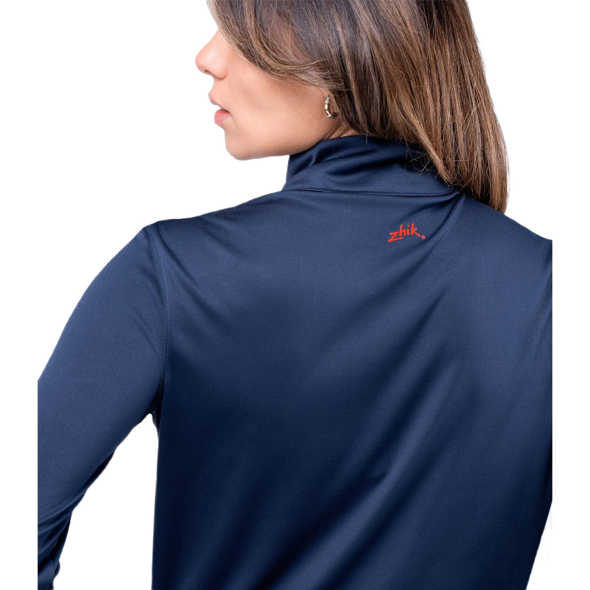 Zhik Womens UVActive High Collar 1/4 Zip Top - Navy