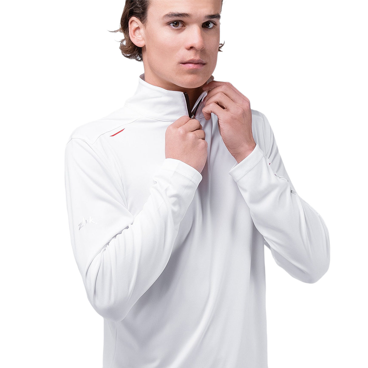 Zhik Mens UVActive High Collar 1/4 Zip Top - White