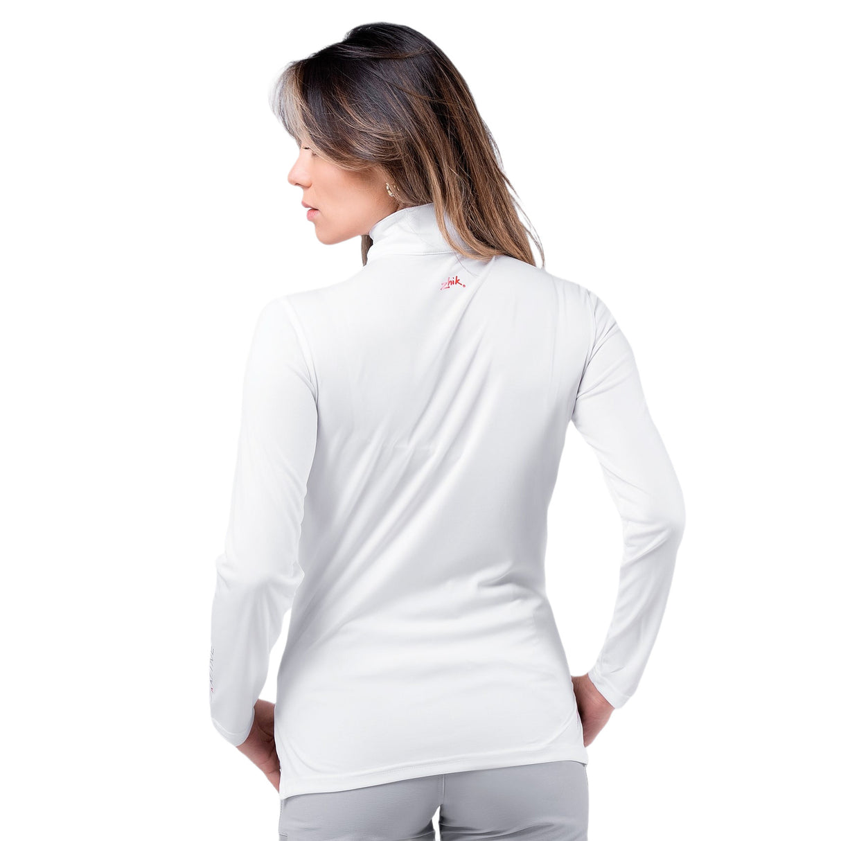 Zhik Womens UVActive High Collar 1/4 Zip Top - White