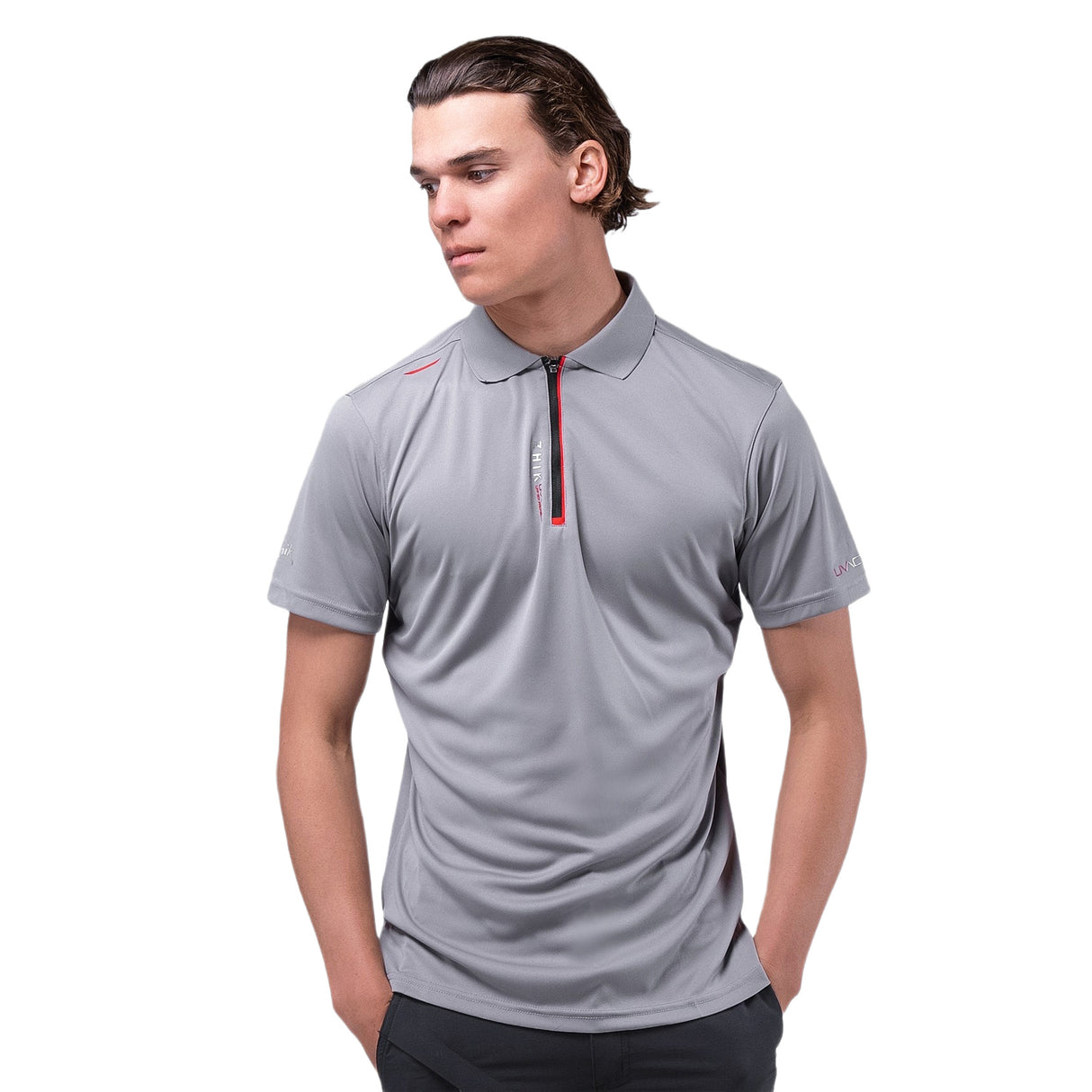 Zhik Mens UVActive Zip Sports Polo - Grey