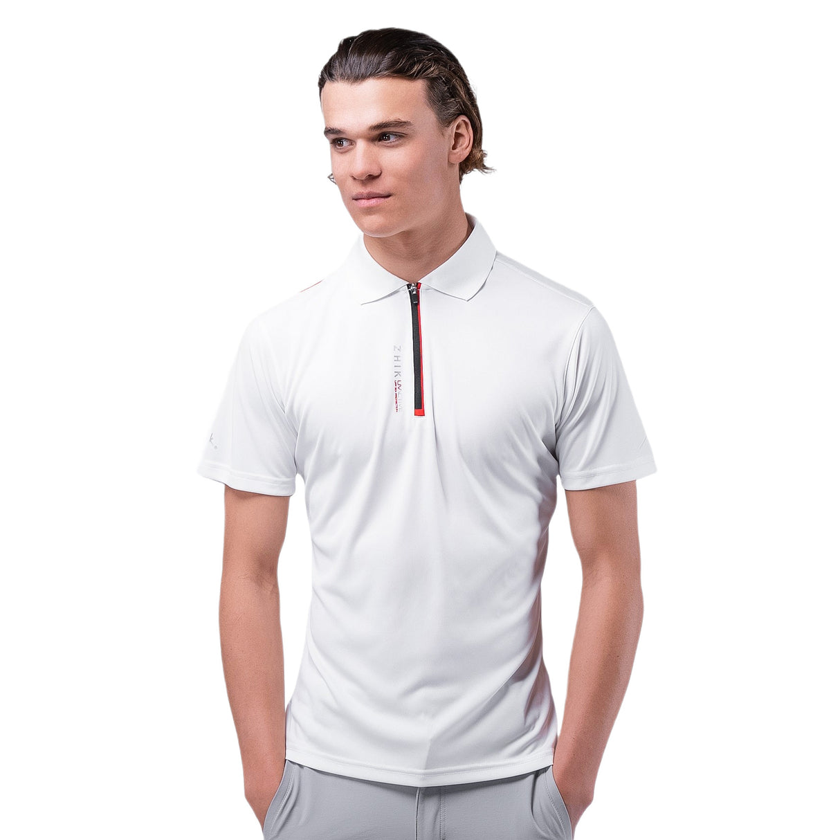 Zhik Mens UVActive Zip Sports Polo - White