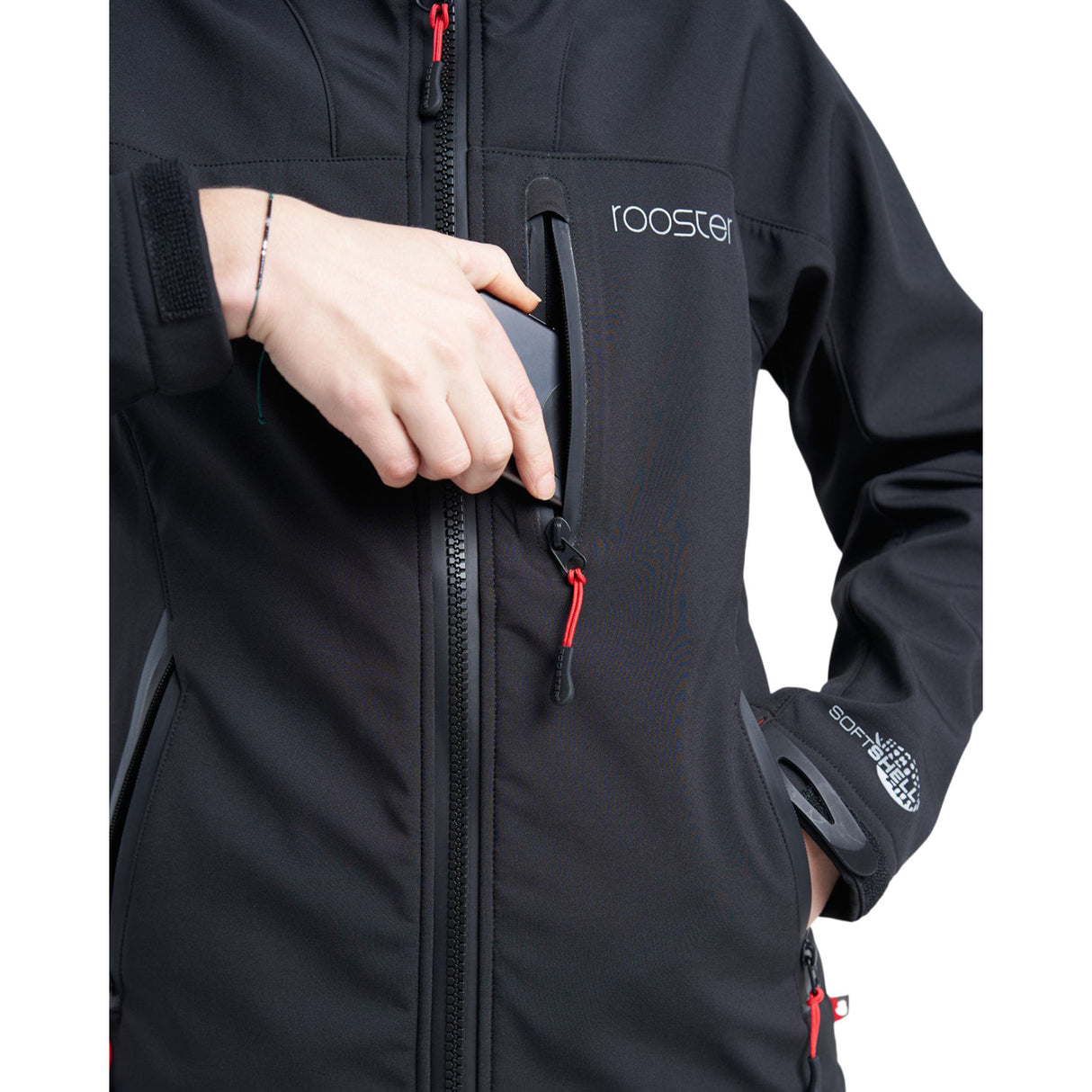 Rooster Womens Soft Shell Jacket (Without Hood)