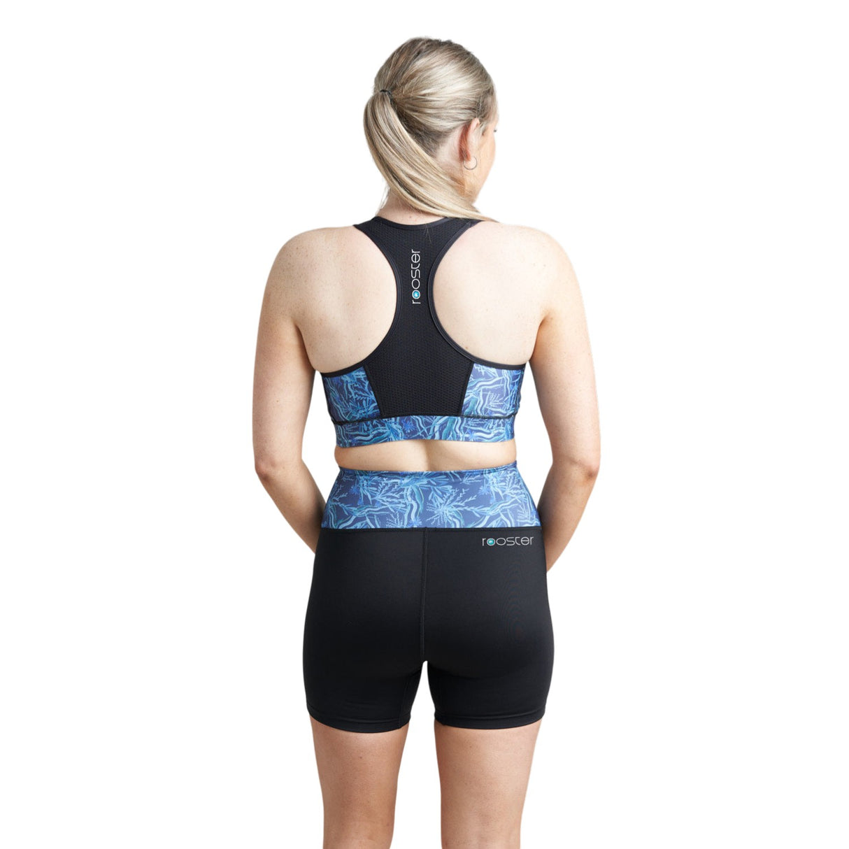 Rooster Womens High Waist Sports Shorts Seagrass