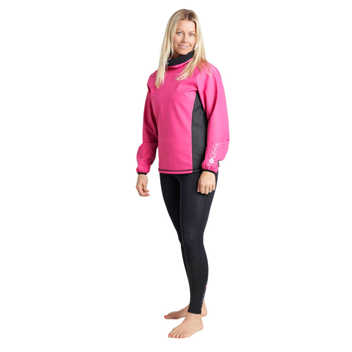 Rooster Womens Classic Aquafleece Top (Pink, Cyan)