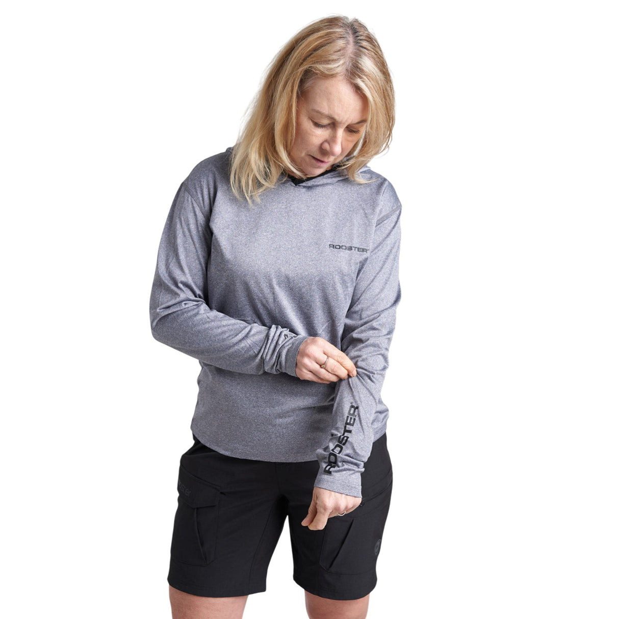 Rooster Hooded Quick Dry UVF 50+ Tech T-Shirt Long Sleeved