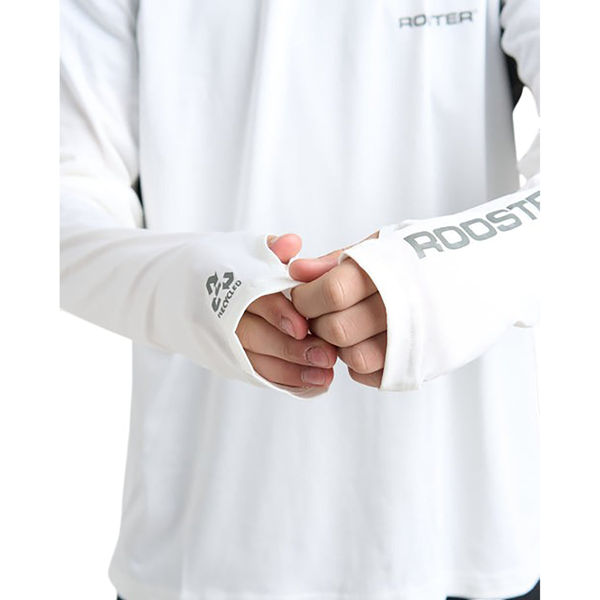 Rooster Junior Hooded Quick Dry UVF 50+ Tech T-Shirt Long Sleeved (colors)