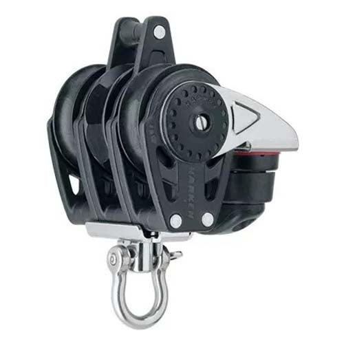Harken 40mm Triple Carbo Ratchet Block Swivel w/Cam Cleat & Becket