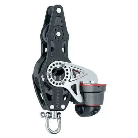Harken 57mm Carbo Fiddle Block Swivel Ratchet w/Becket and 150 Cam