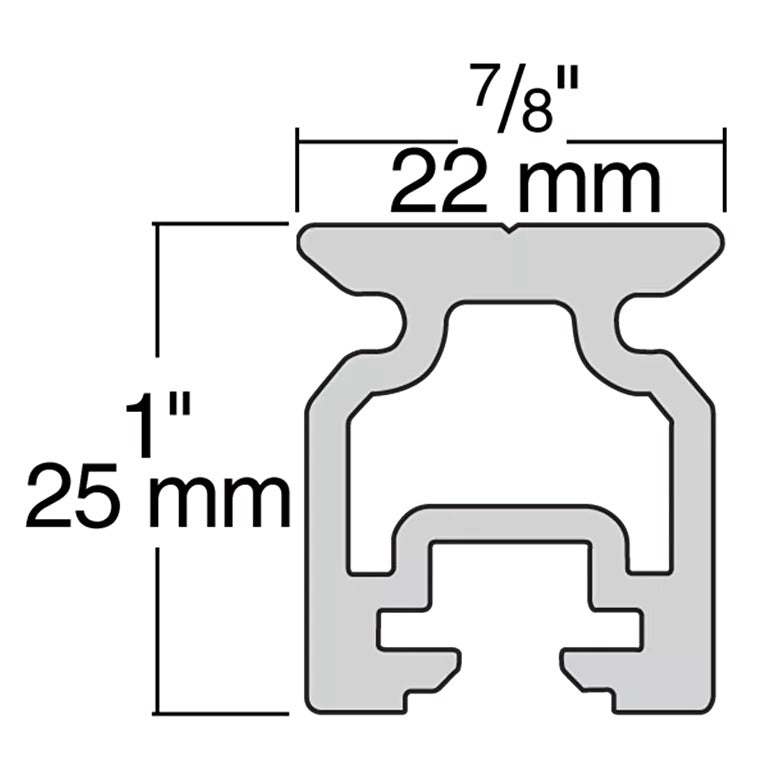 Harken Small Boat 22mm High-beam CB Slide Bolt Track 1.8 meter