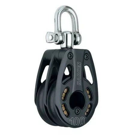 Harken 100mm Aluminum Double Block Swivel