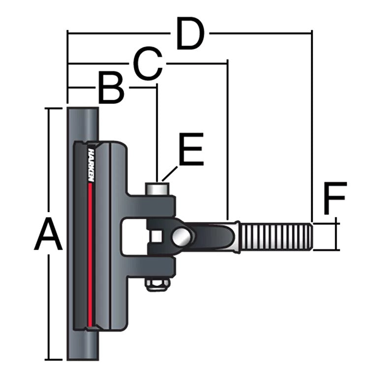 Harken 13mm CB Battcar - 10 mm Stud
