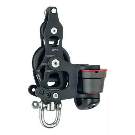 Harken 45mm Aluminum Element Fiddle Swivel Block w/Cam & Becket