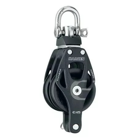 Harken 45mm Aluminum Element Double Swivel Block w/Becket