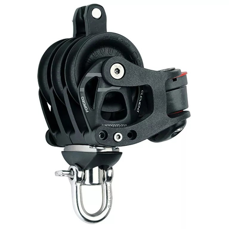 Harken 60mm Aluminum Element Triple Swivel Block w/150 Cam & Becket
