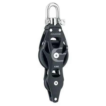 Harken 80mm Aluminum Element Fiddle Swivel Block w/Becket