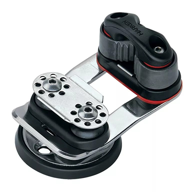 Harken Swivel Micro Cam Base with 16mm Sheaves