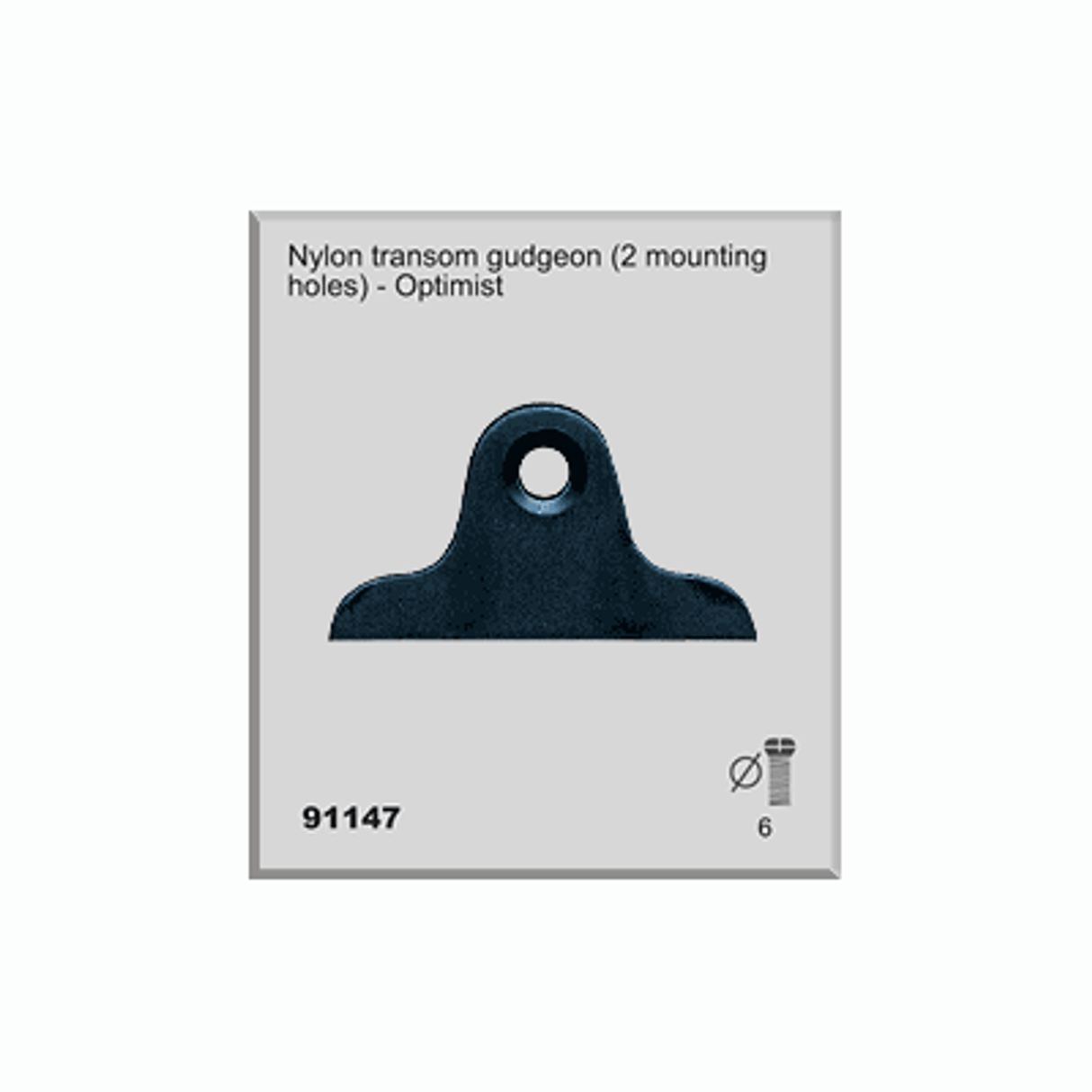 91147 - Nylon Transom Gudgeon - Set Of 2 Pieces