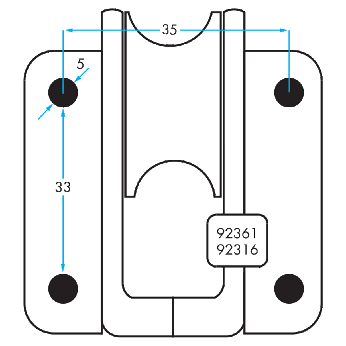 92316 Single Vertical Lead