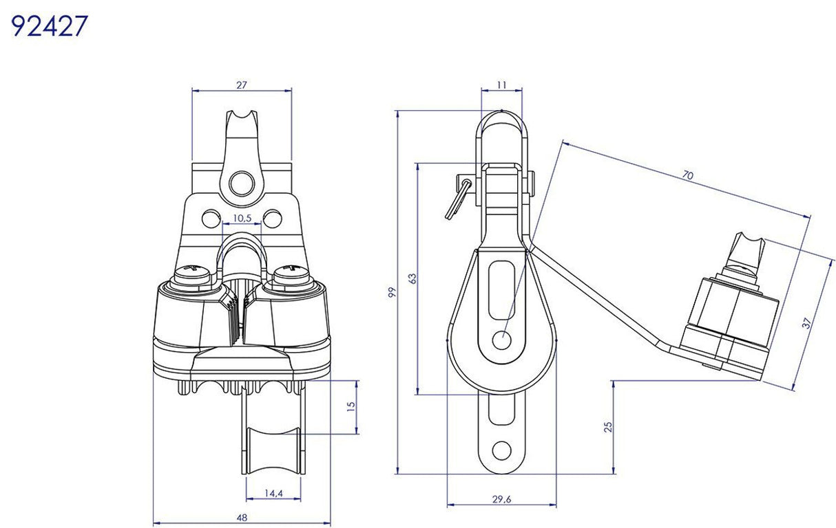 Double Fixed with Cam and Becket - 92427
