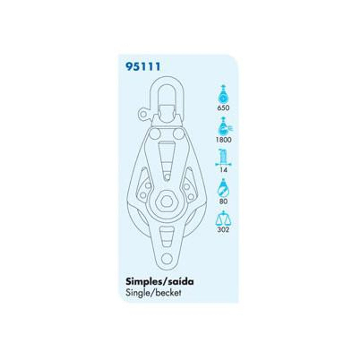 95111 Single Swivel with Becket
