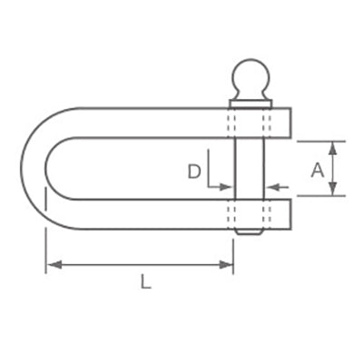 Allen Brothers D Shackle With 4mm Forged Pin