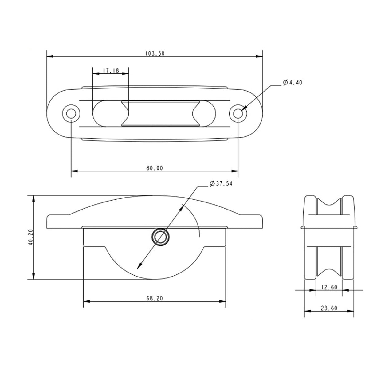 Allen Brothers 38mm X 12mm Alloy Sheave Box