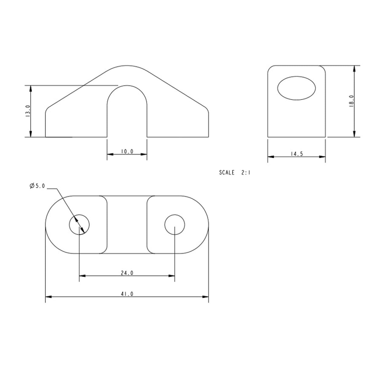 Allen Brothers 9MM Open Base Fairlead