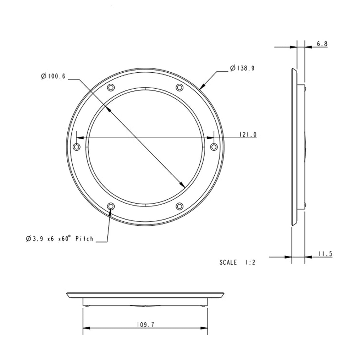 Allen Brothers 100MM O Hatch C/W Bag - White