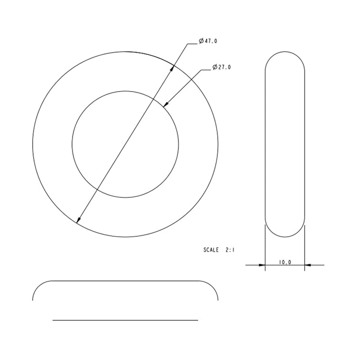 Allen Brothers 18.5MM X 28MM Nylon Sail Ring