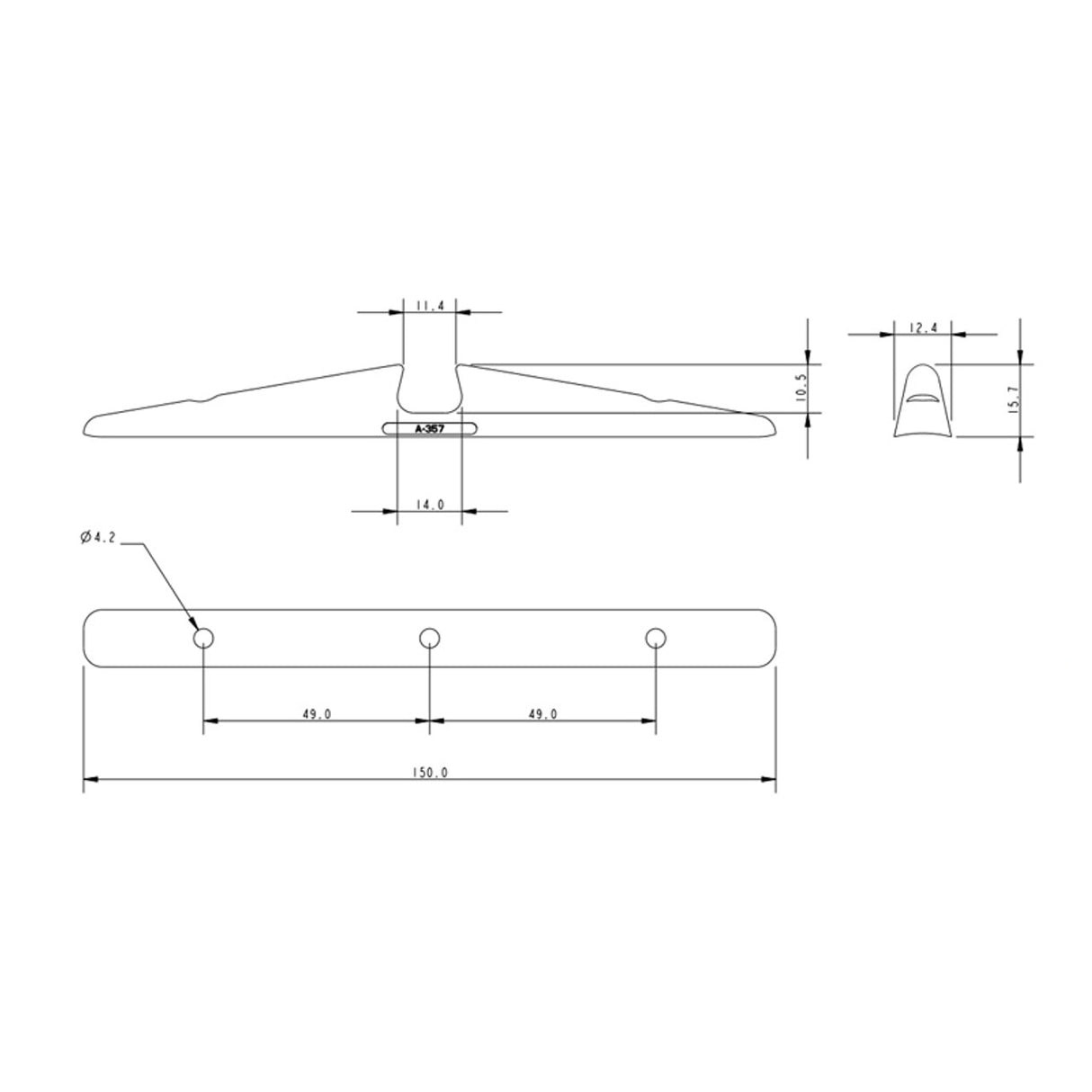 Allen Brothers 6MM Nylon Spinnaker Pole Ramp