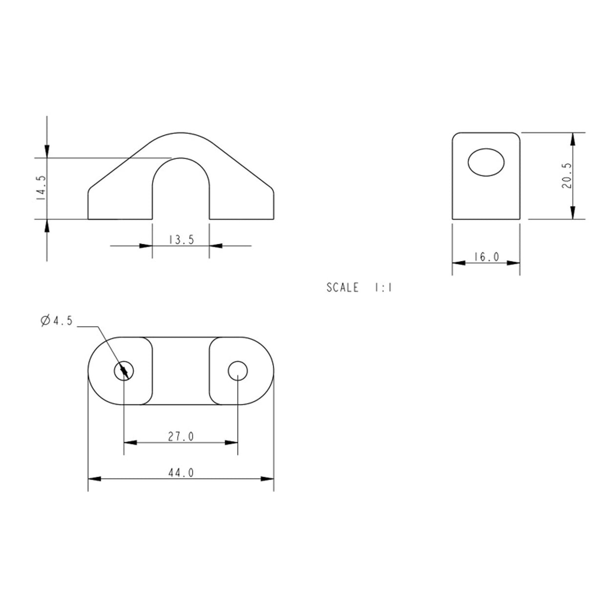 Allen Brothers 12MM Open Base Fairlead