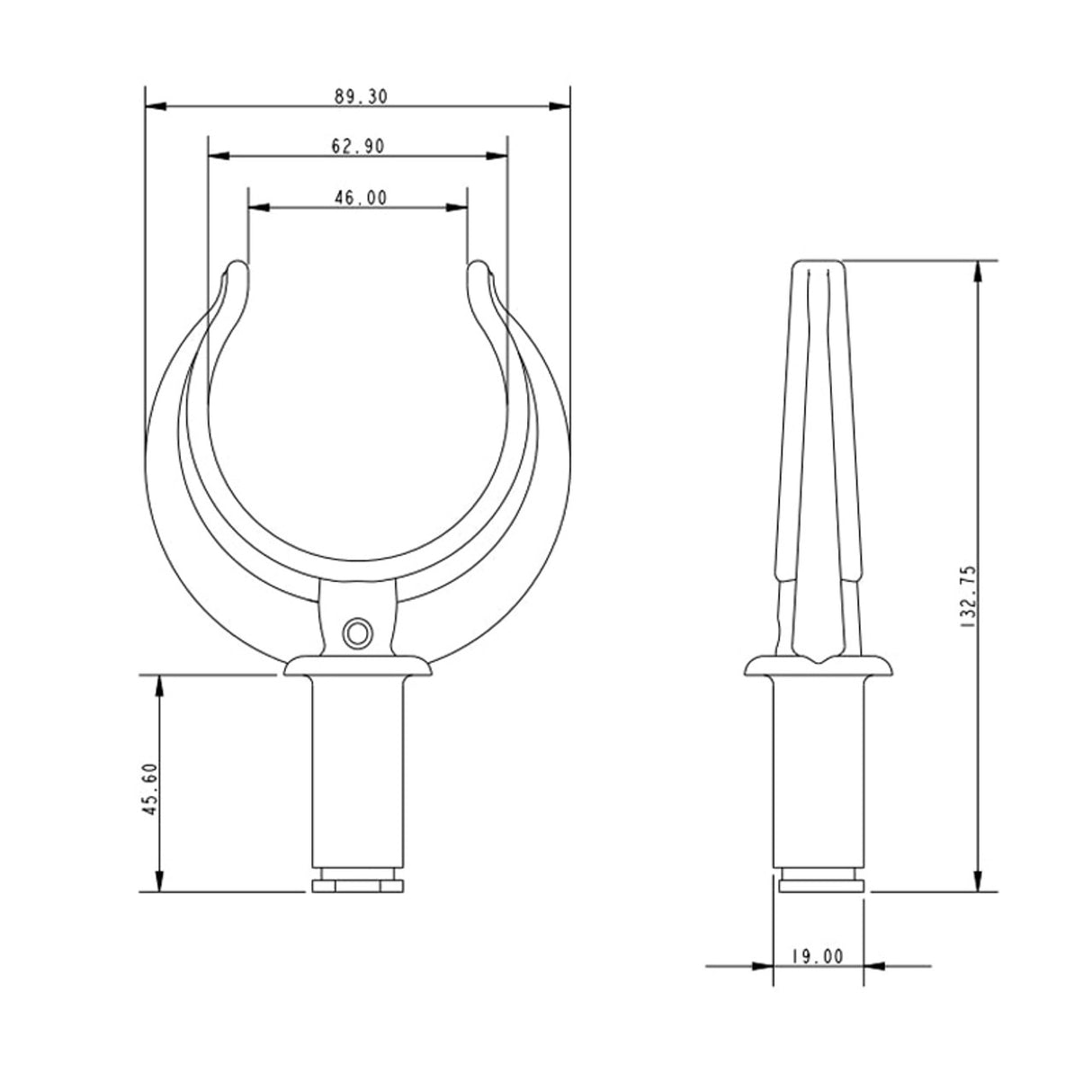 Allen Brothers 45MM Nylon Rowlock - Grey