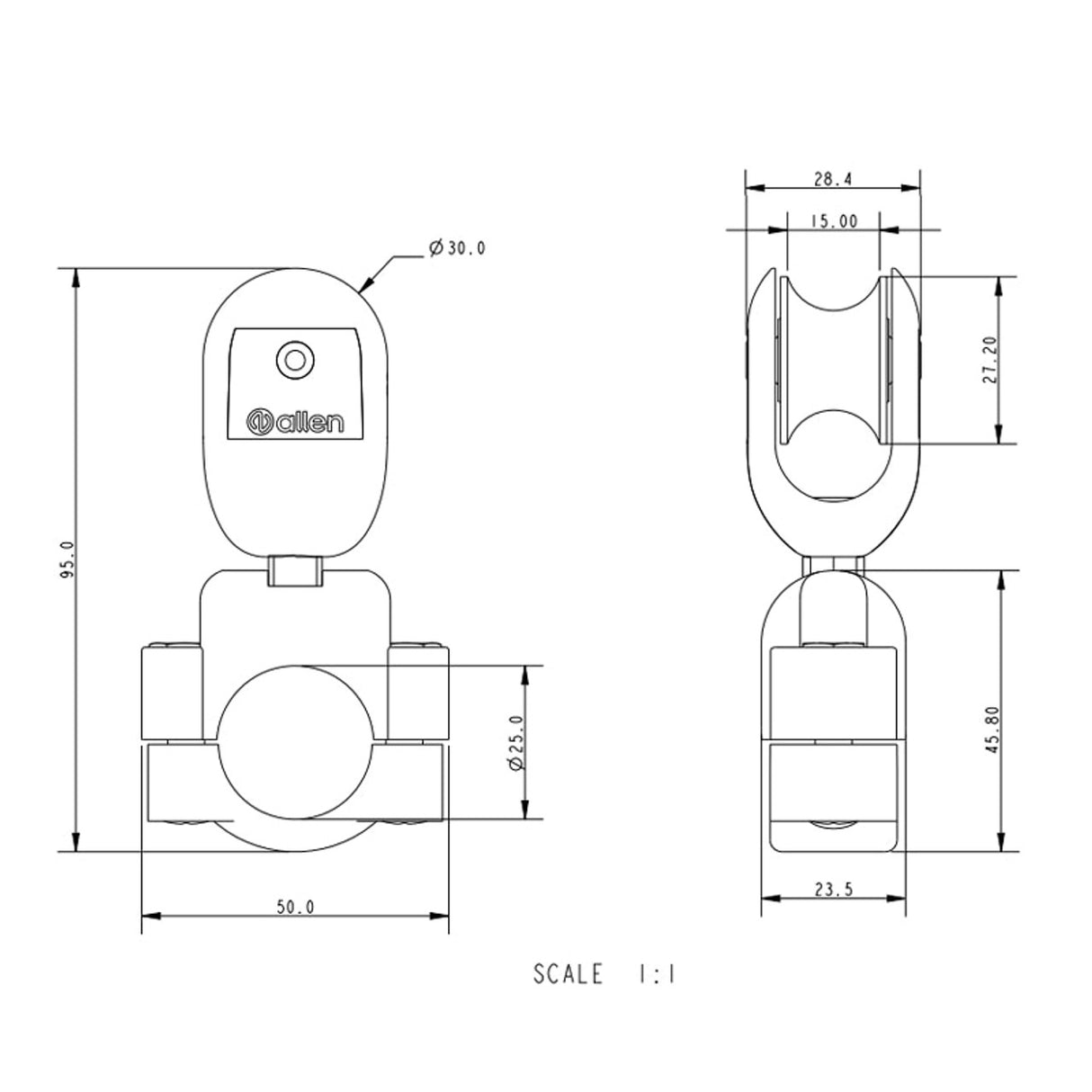 Allen Brothers Stanchion Lead Block