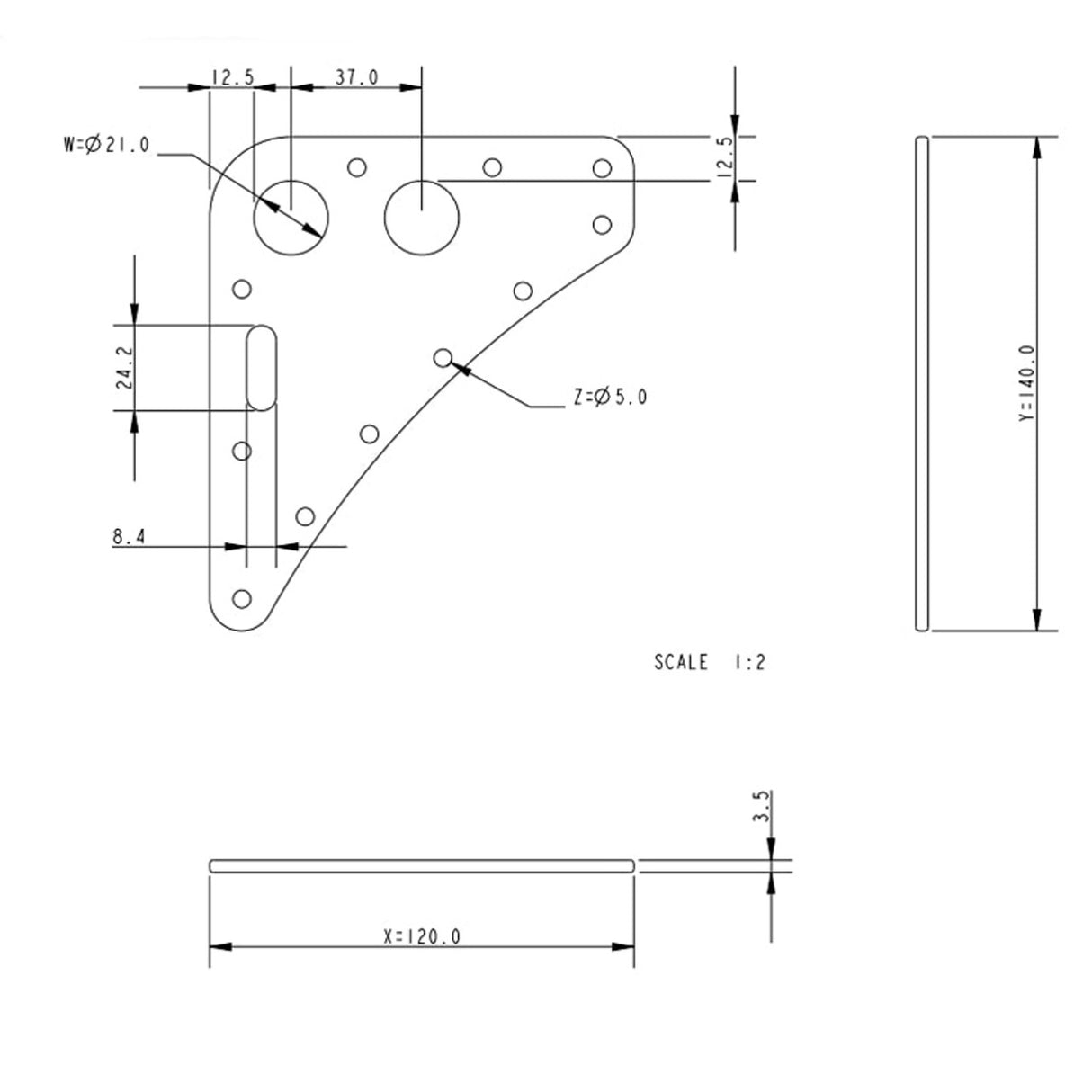 Allen Brothers 139 X 119MM Mainsail Headboard