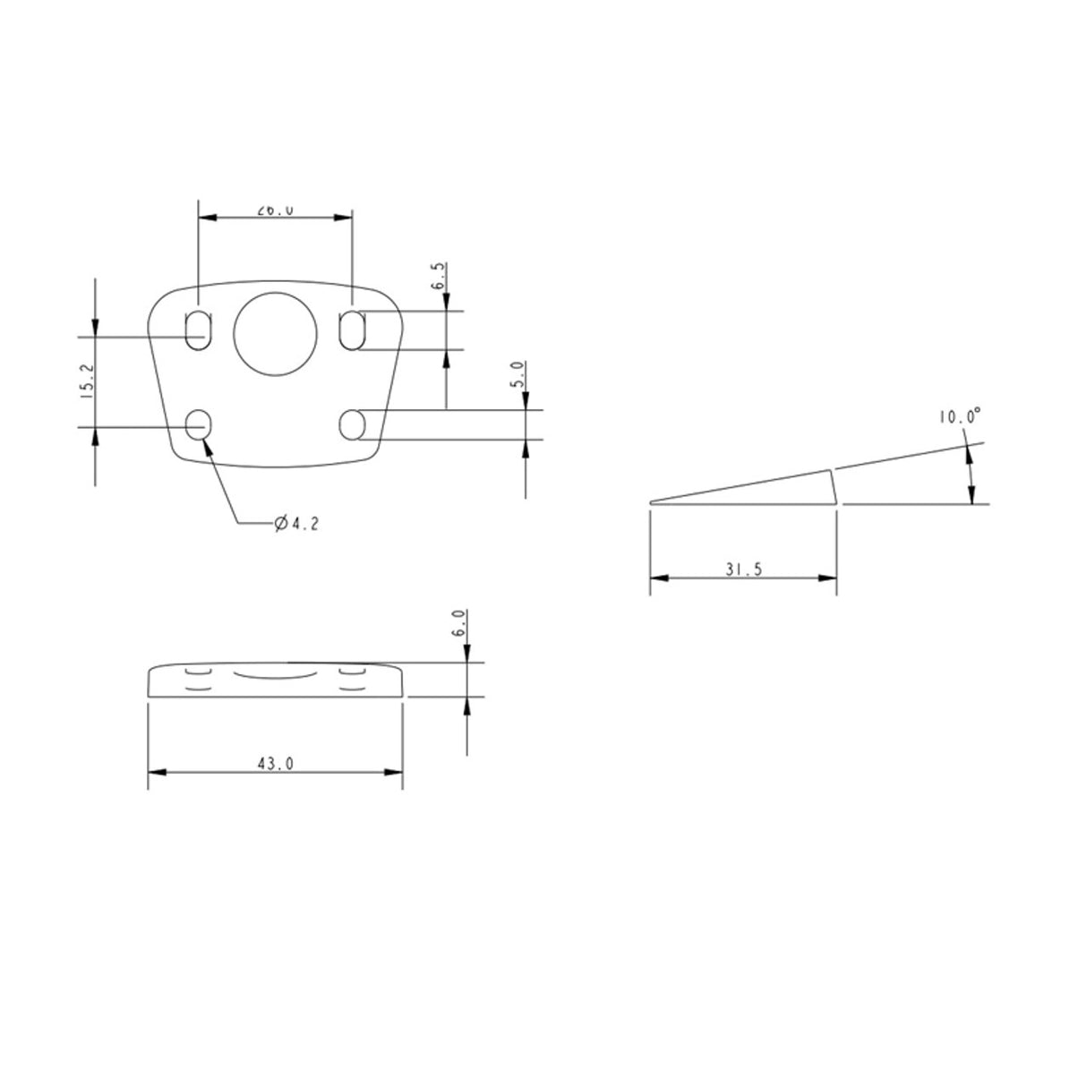 Allen Brothers Mini Alloy Cam Cleat Wedge