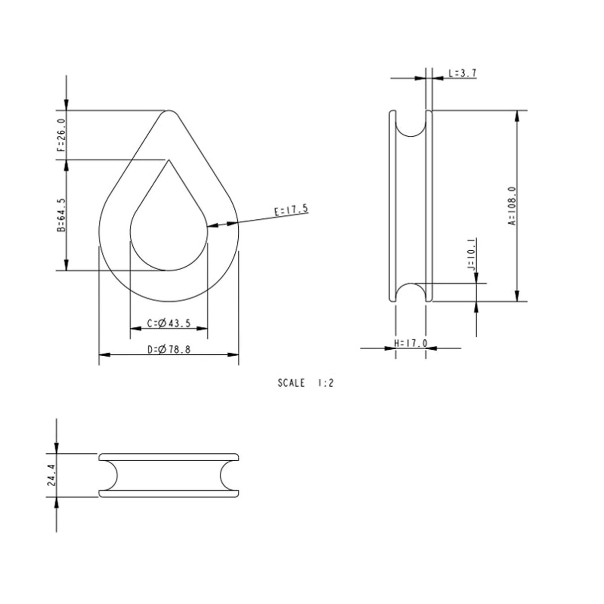 Allen Brothers Nylon Thimble For 18MM Rope