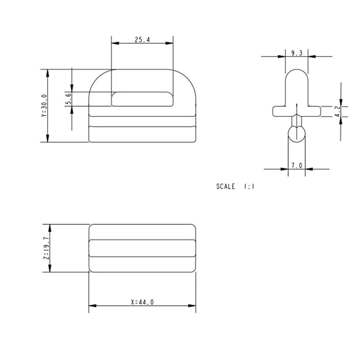 Allen Brothers Sail Slide 7.3mm x 45mm
