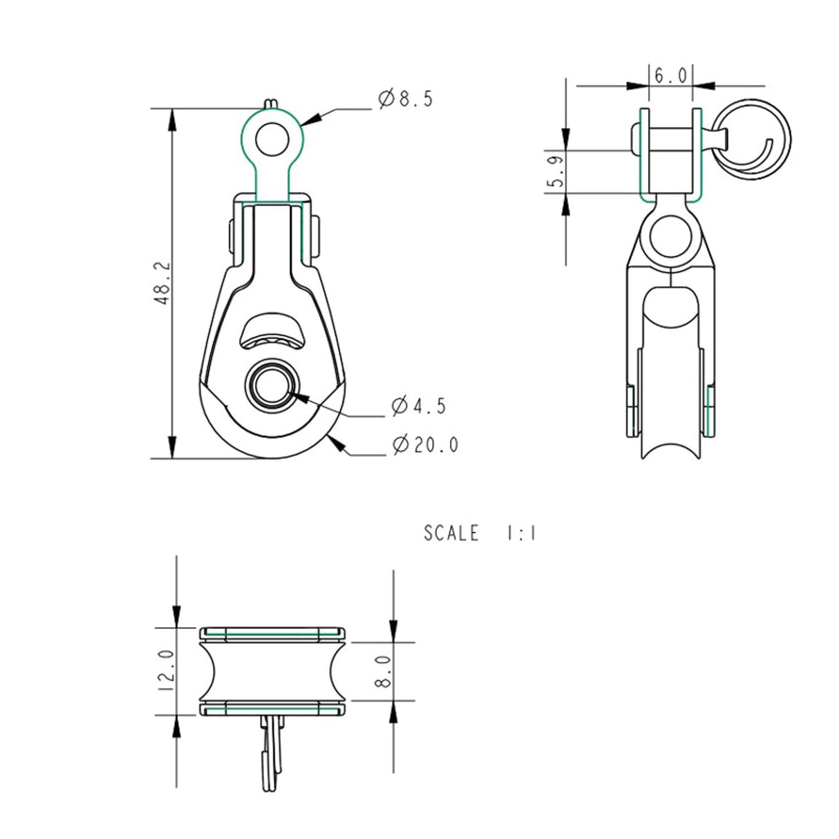 Allen Brothers 20MM Dynamic Single Fork