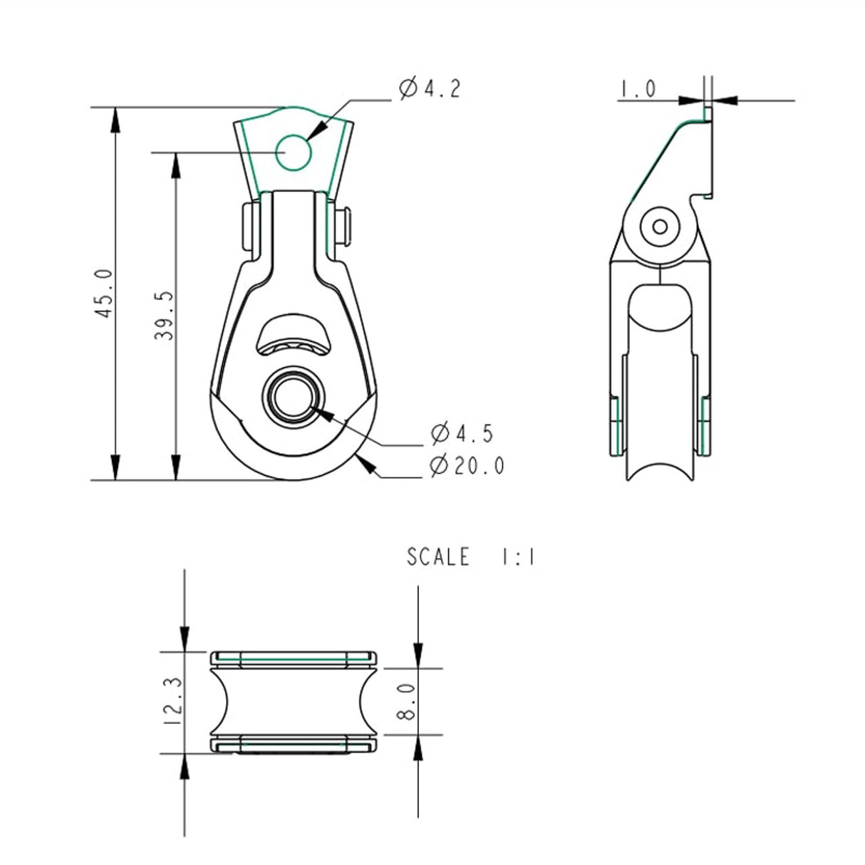 Allen Brothers 20MM Dynamic Single Cheek