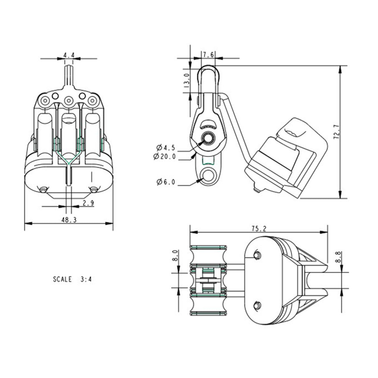 Allen Brothers 20MM Dynamic Trple Fx/Becket/Cam