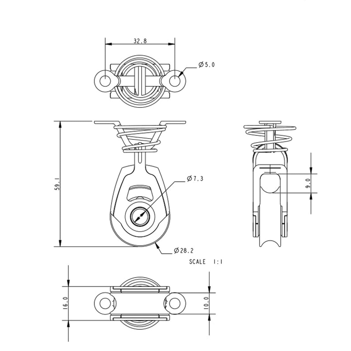 Allen Brothers 30MM Dynamic Singl Lacing Eye