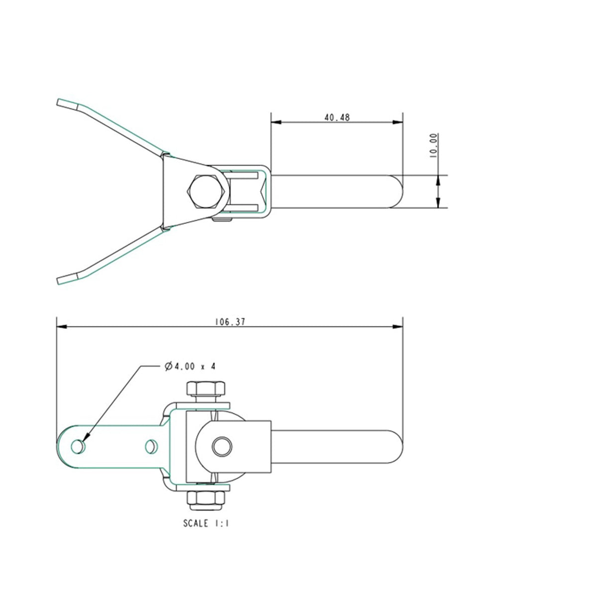 Allen Brothers 50MM X 10MM Stainless Steel Gooseneck