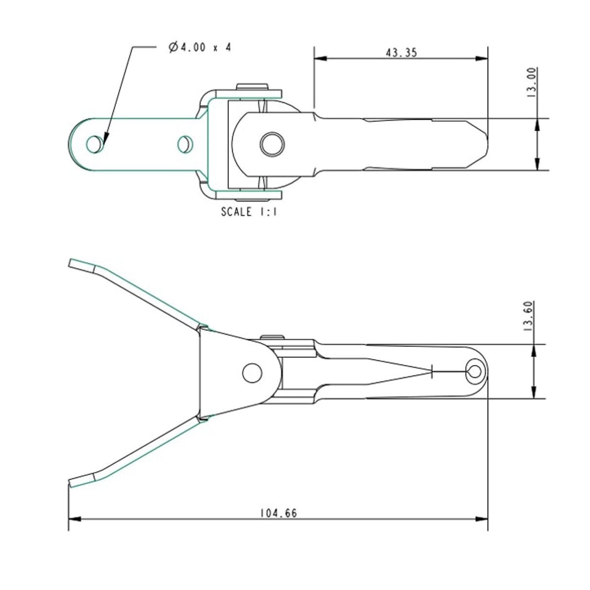 Allen Brothers 50MM X 12MM Stainless Steel Gooseneck