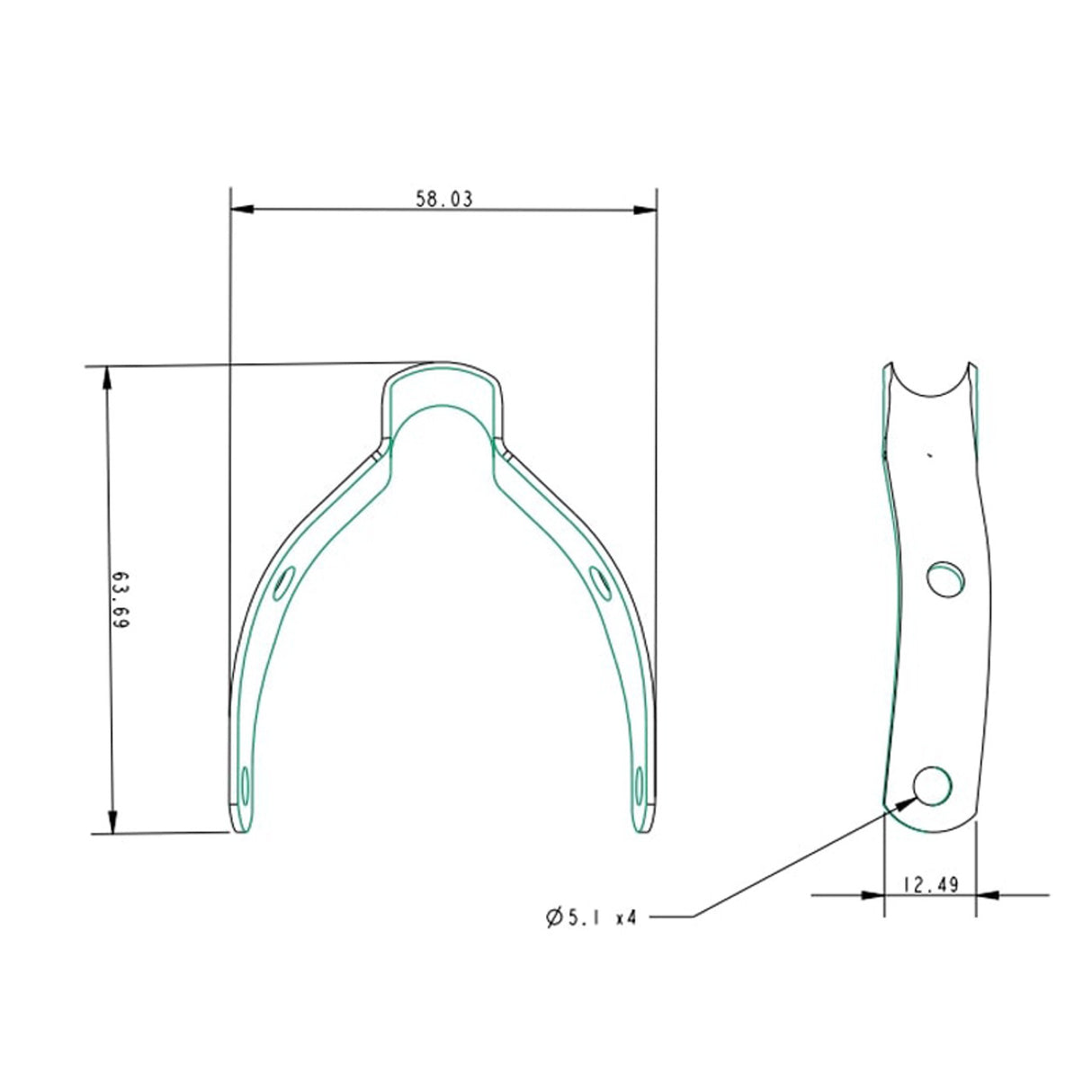Allen Brothers 50-80MM Mast Anchor Plate Pear