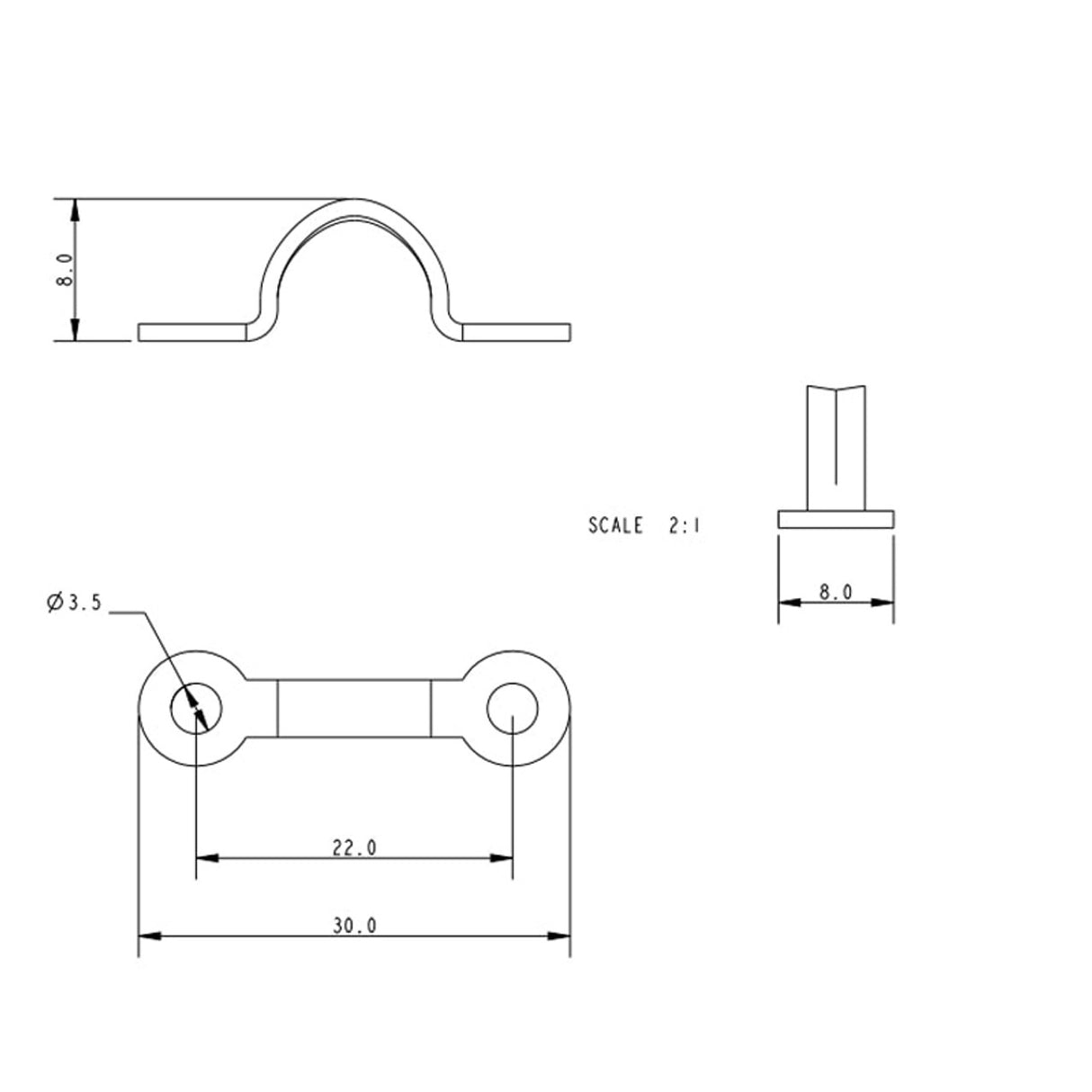 Allen Brothers 22MM Strip Lacing Eye