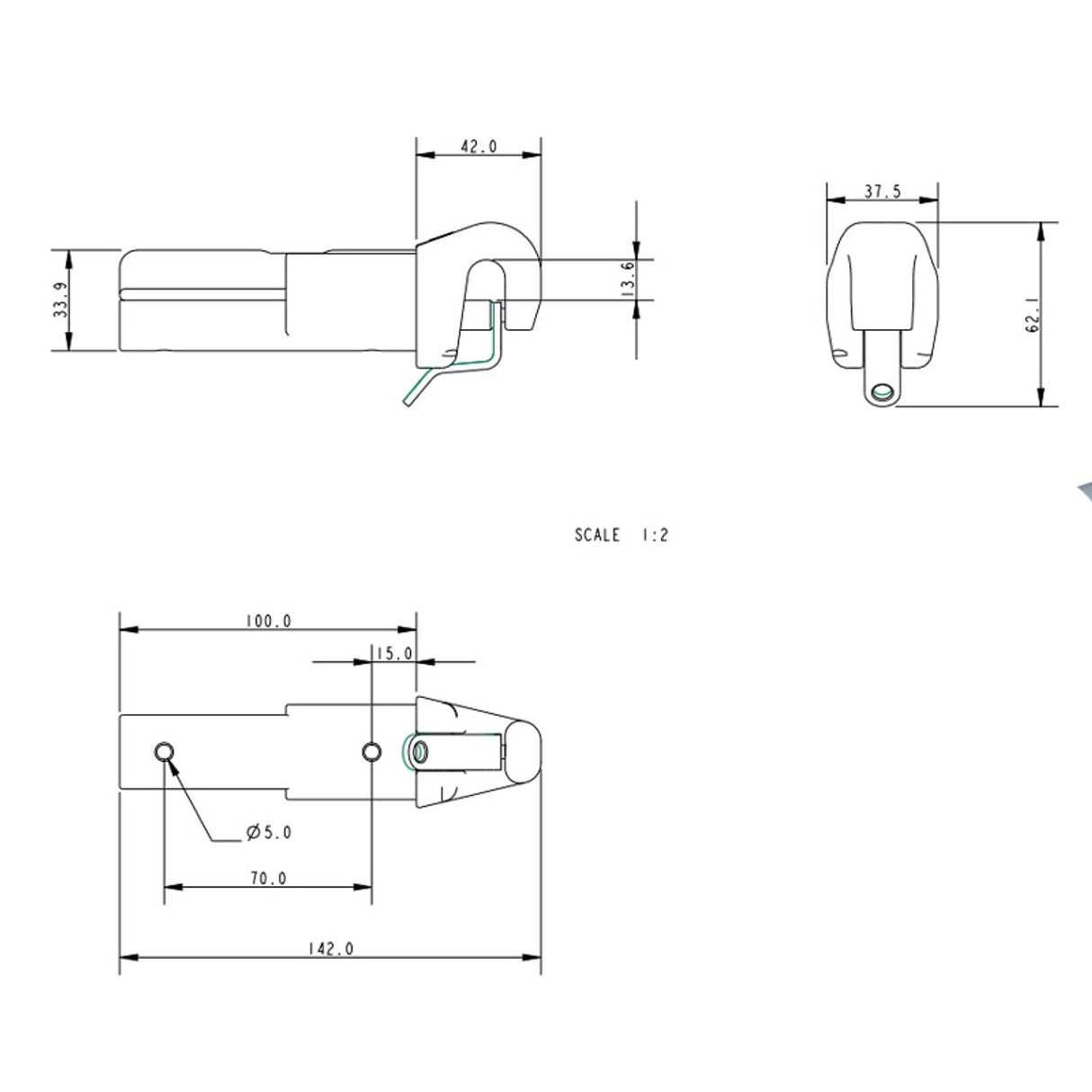 Allen Brothers 38MM Composite Spinnaker Pole End