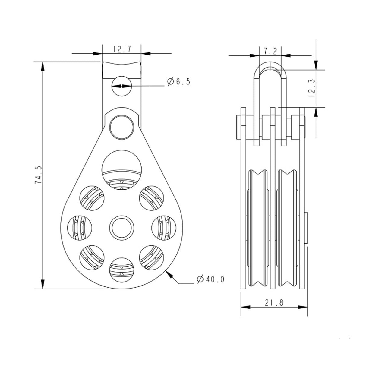 Allen Brothers 38MM Macro High Tension Block Double Fixed